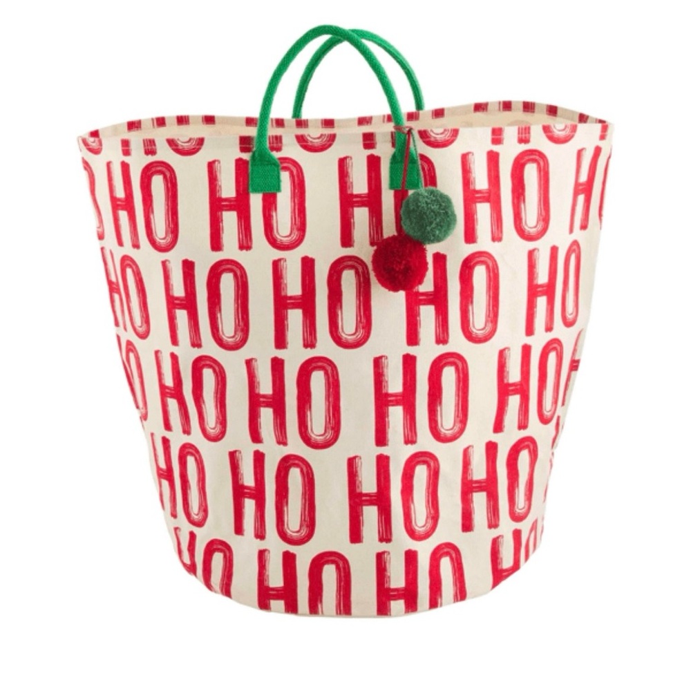 Mud Pie Ho Ho Ho Christmas Oversized Tote